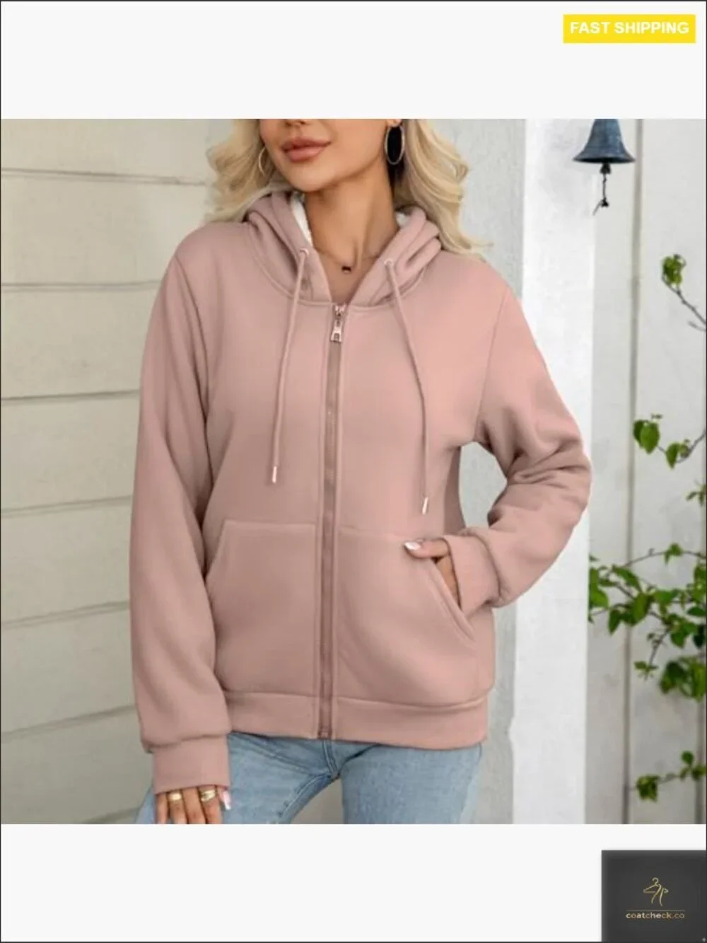 Full Zip Sherpa Lined Hoodie Ultra Warm Fleece Winter Jacket Cozy Thick
